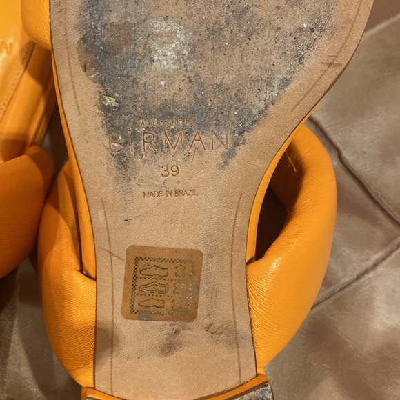 Alexandre Birman fashionably flops, beautiful orange leather, made in Brazil, 39 - Picture 6 of 14